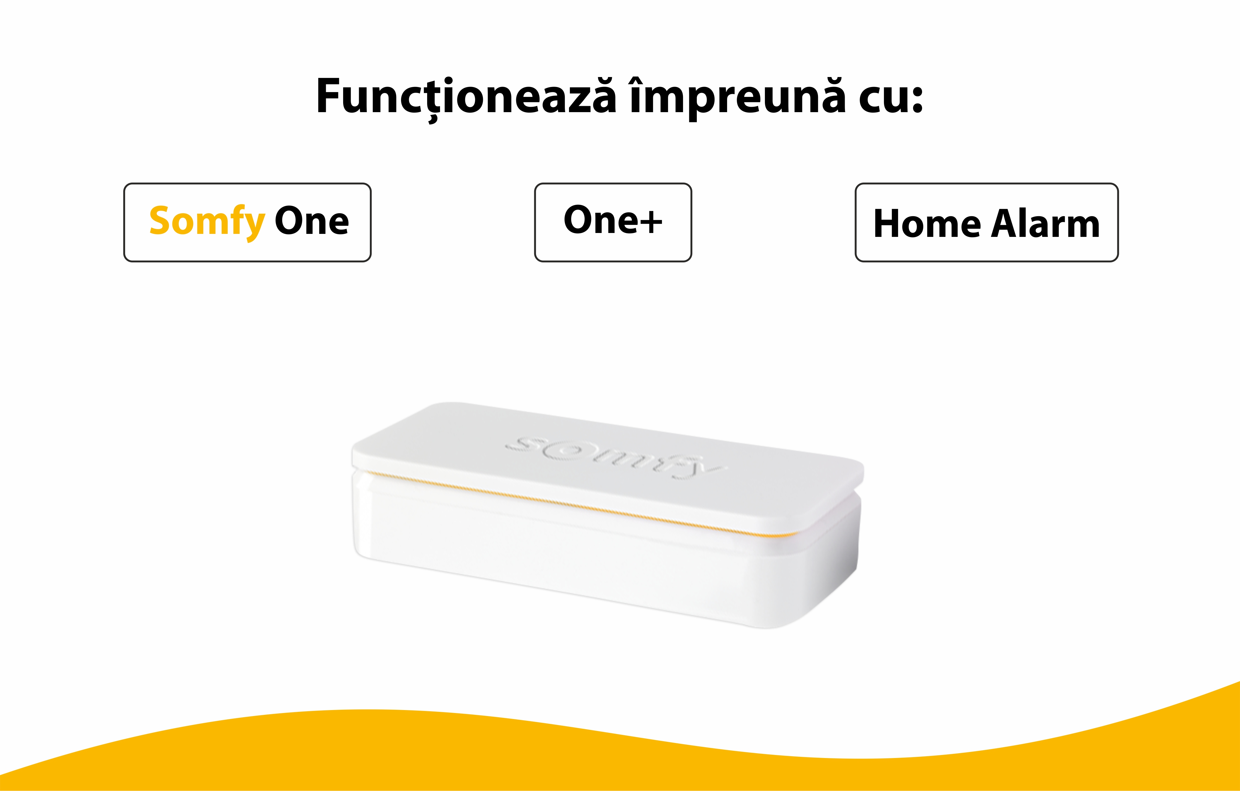 Intellitag™  Senzor pentru usa/fereastra interior sau exterior, Compatibil cu Somfy One, One+, Home Alarm, Pachet 5 bucati