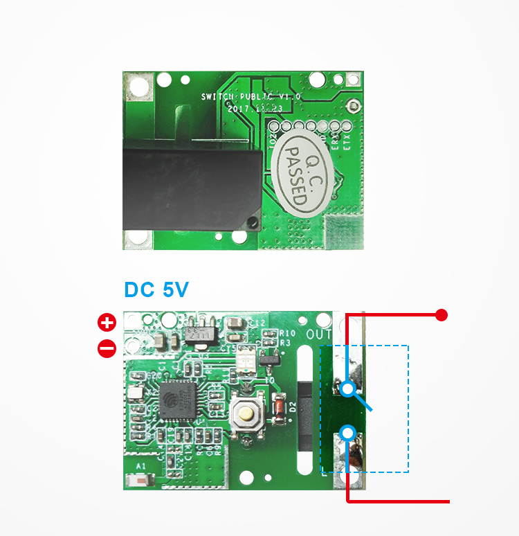 Releu modul smart Sonoff, 5V, Wi-Fi, Compatibil cu Google Home, Alexa & IFTTT