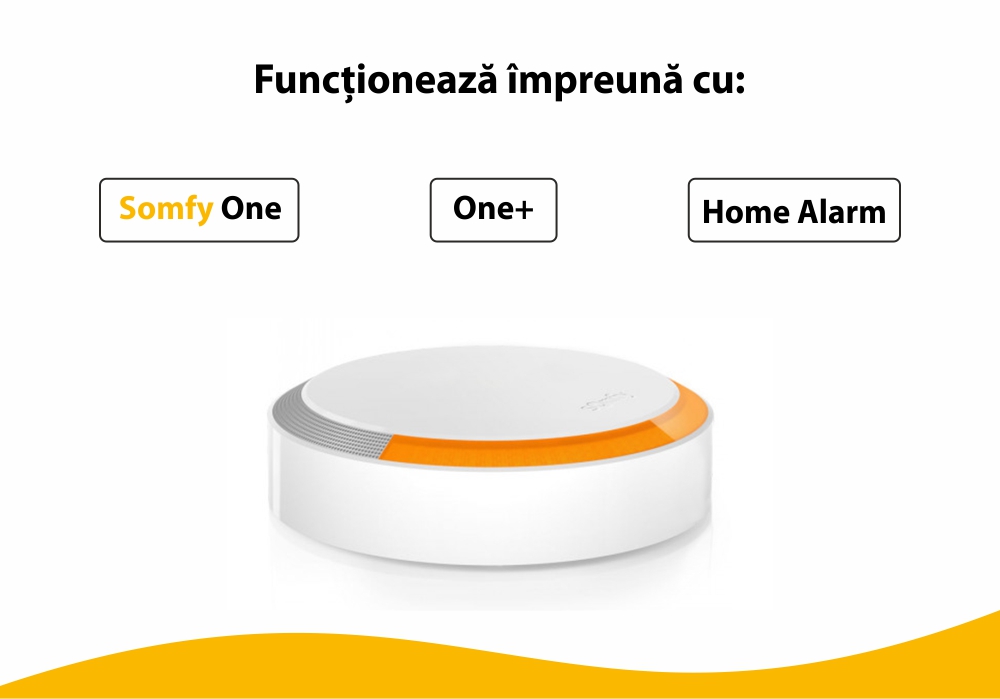 Sirena de exterior Somfy, 112 dB, Compatibil cu Somfy One, One+, Somfy Home Alarm