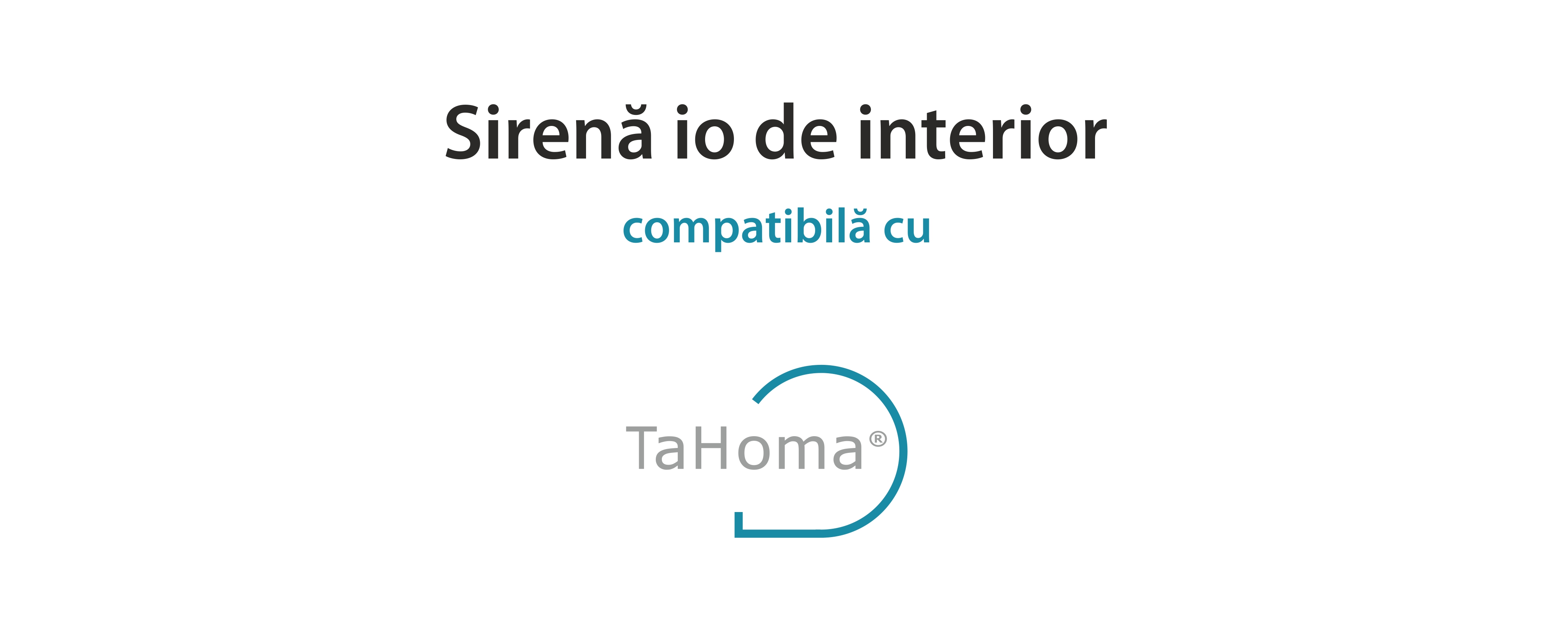 Sirena de interior io, Nivel sonor reglabil, Puternic 95 dB, Compatibil cu TaHoma Somfy, cu Senzori si Detectori suplimentari Somfy