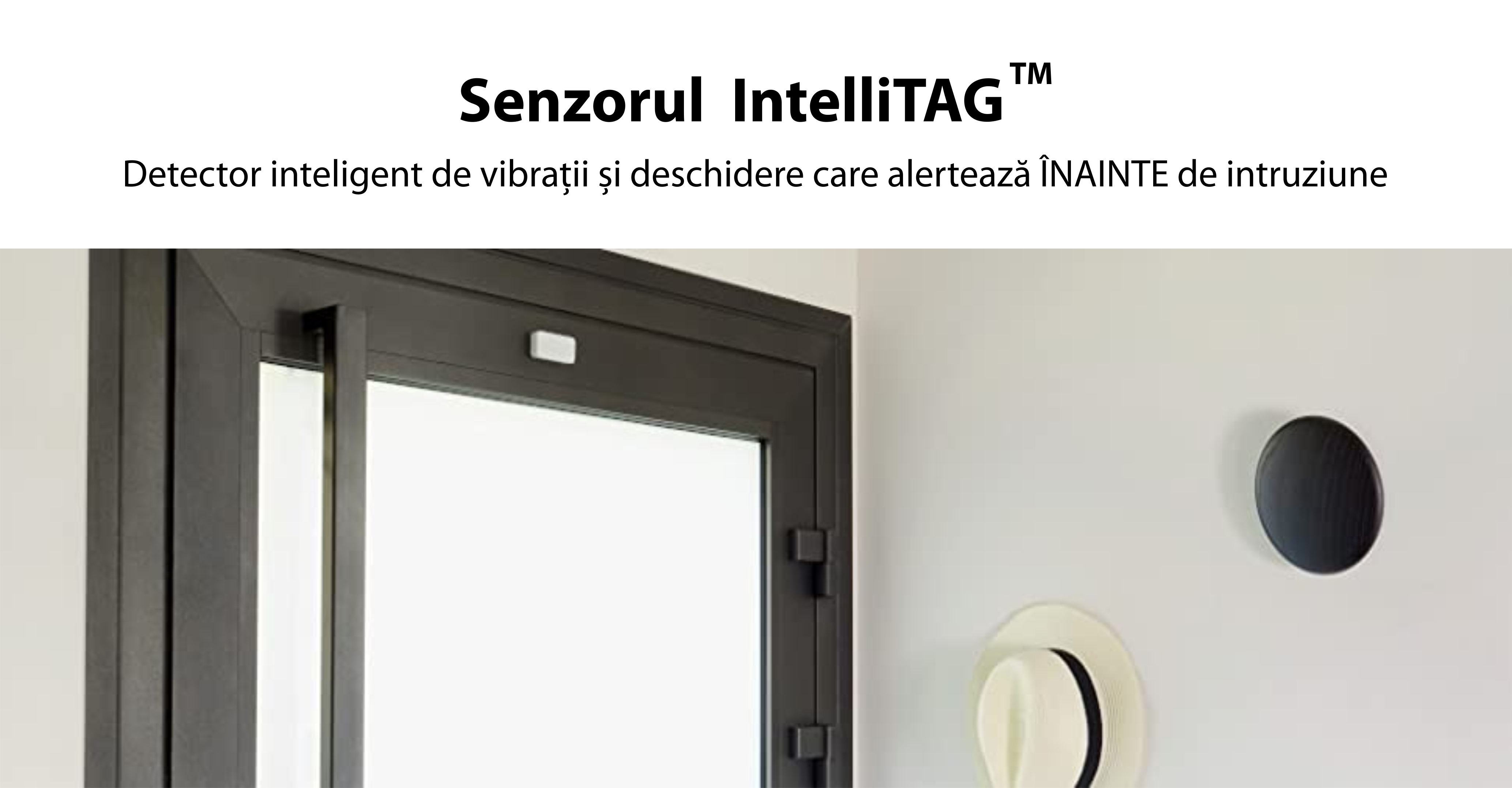 Intellitag™  Senzor pentru usa/fereastra interior sau exterior, Compatibil cu Somfy One, One+, Home Alarm, Pachet 5 bucati