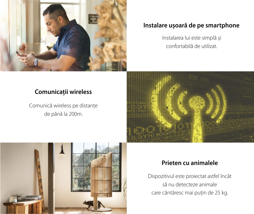 Senzor de miscare pentru interior, Compatibil cu Somfy One, One+, Home Alarm