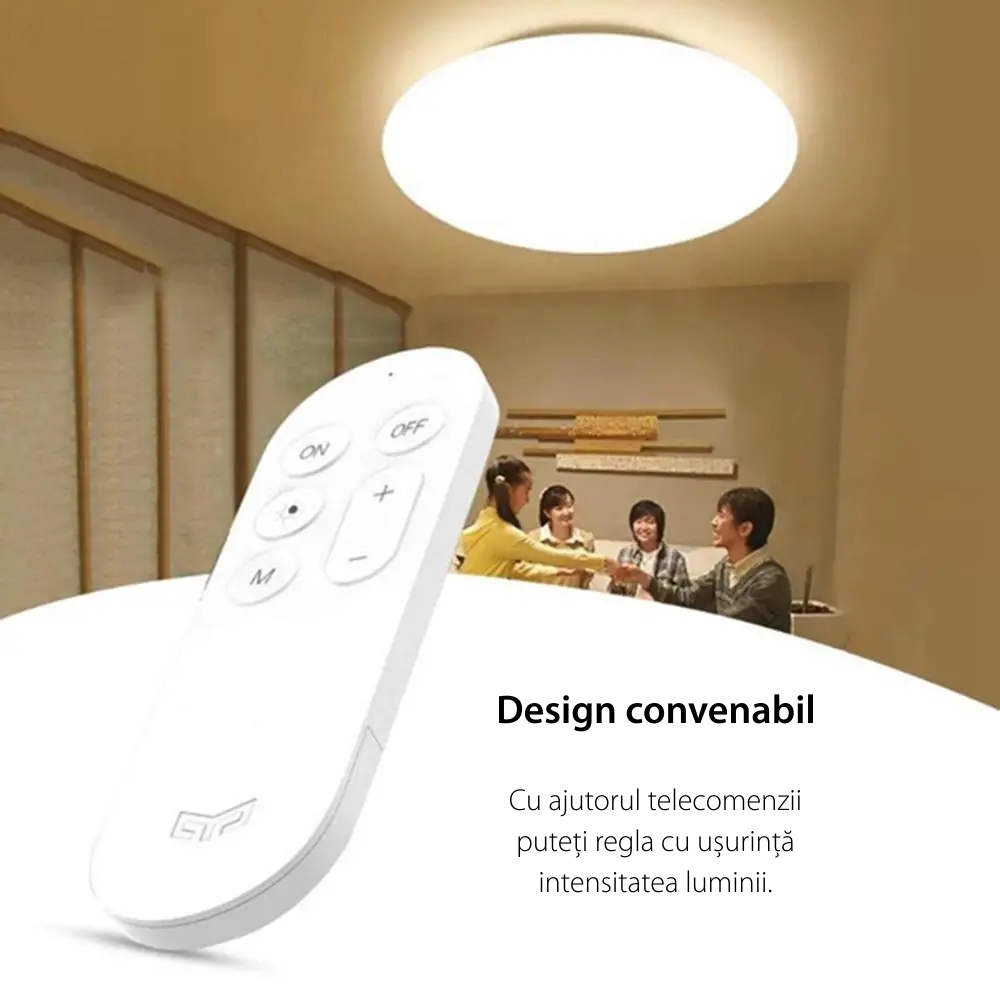 Telcomanda inteligenta Yeelight YLYK01YL, Alb, Pana la 1800 lumeni, Bluetooth