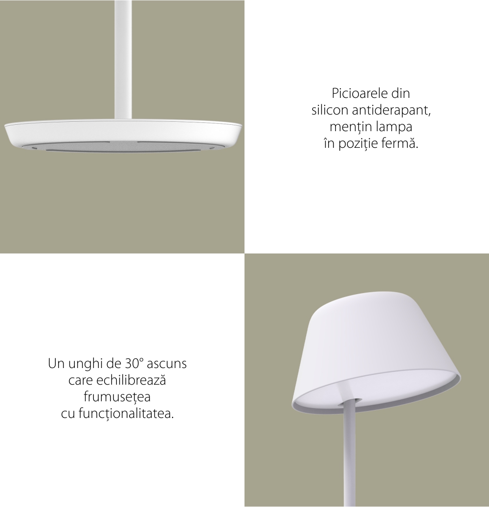 Lampa LED Yeelight Staria Bedside Lamp Pro, YLCT03YL, Pentru incarcare wireless, 18W, Comanda vocala