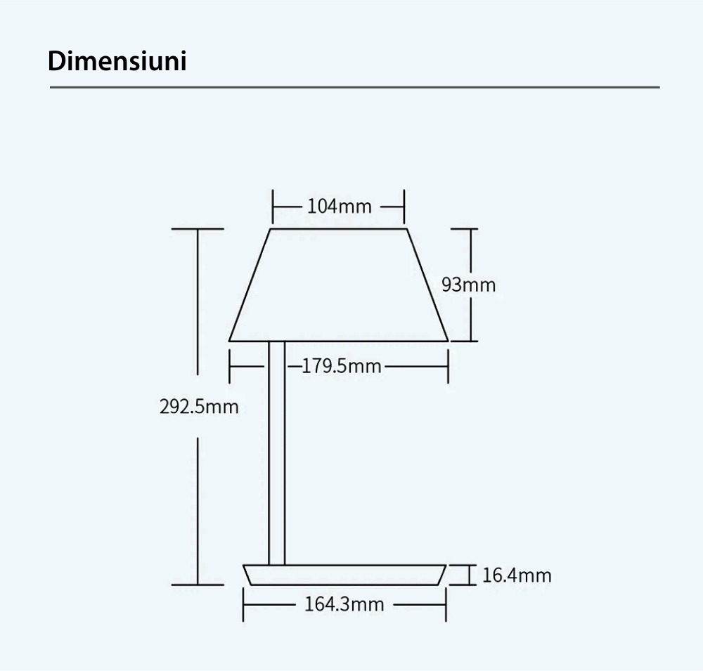 Lampa LED Yeelight Staria Bedside Lamp Pro, YLCT03YL, Pentru incarcare wireless, 18W, Comanda vocala