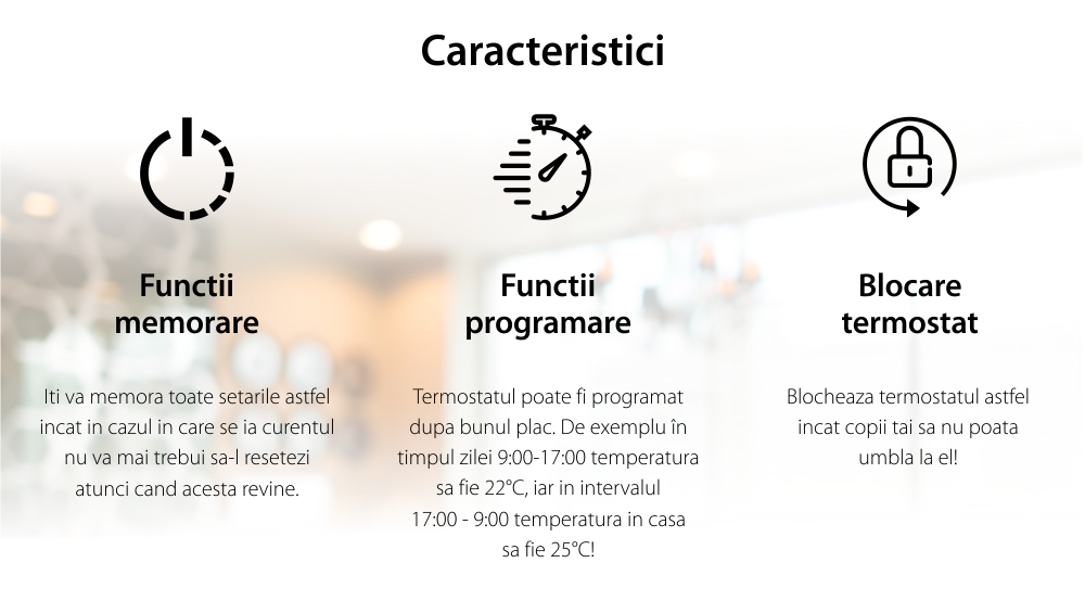 Termostat Wi-Fi BeOk pentru centrala termica pe gaz si incalzire in pardoseala