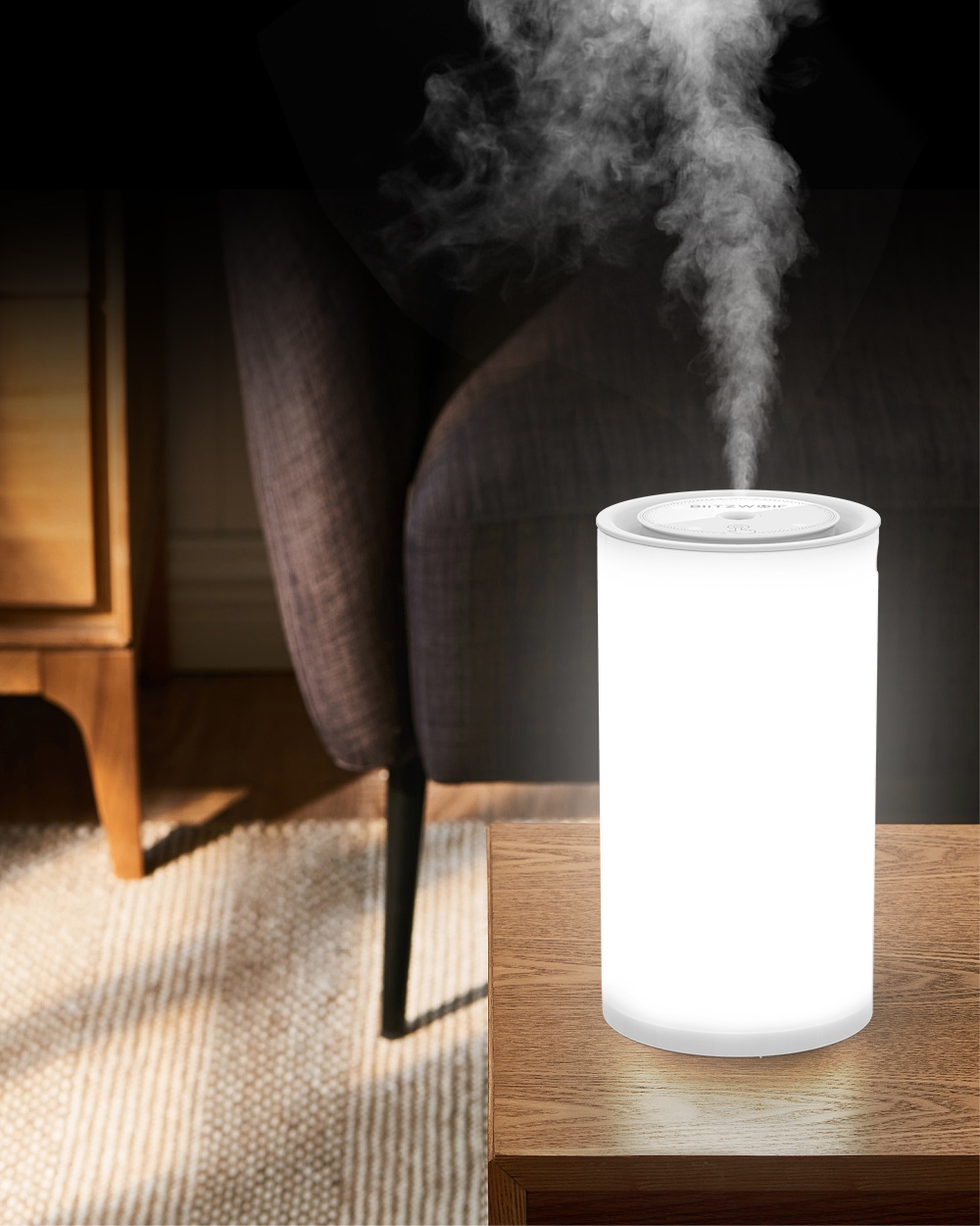 Umidificator ultrasonic cu lampa de veghe BlitzWolf BW-FUN2, Capacitate 400 mL, Luminozitate reglabila