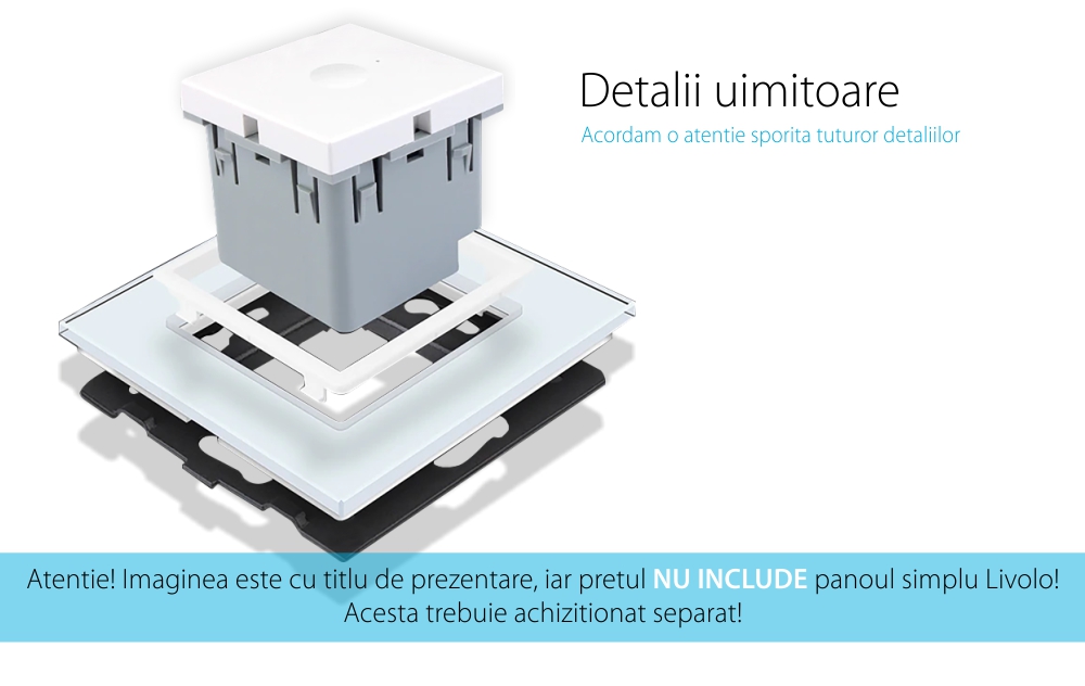 Modul intrerupator simplu cap scara / cap cruce Livolo