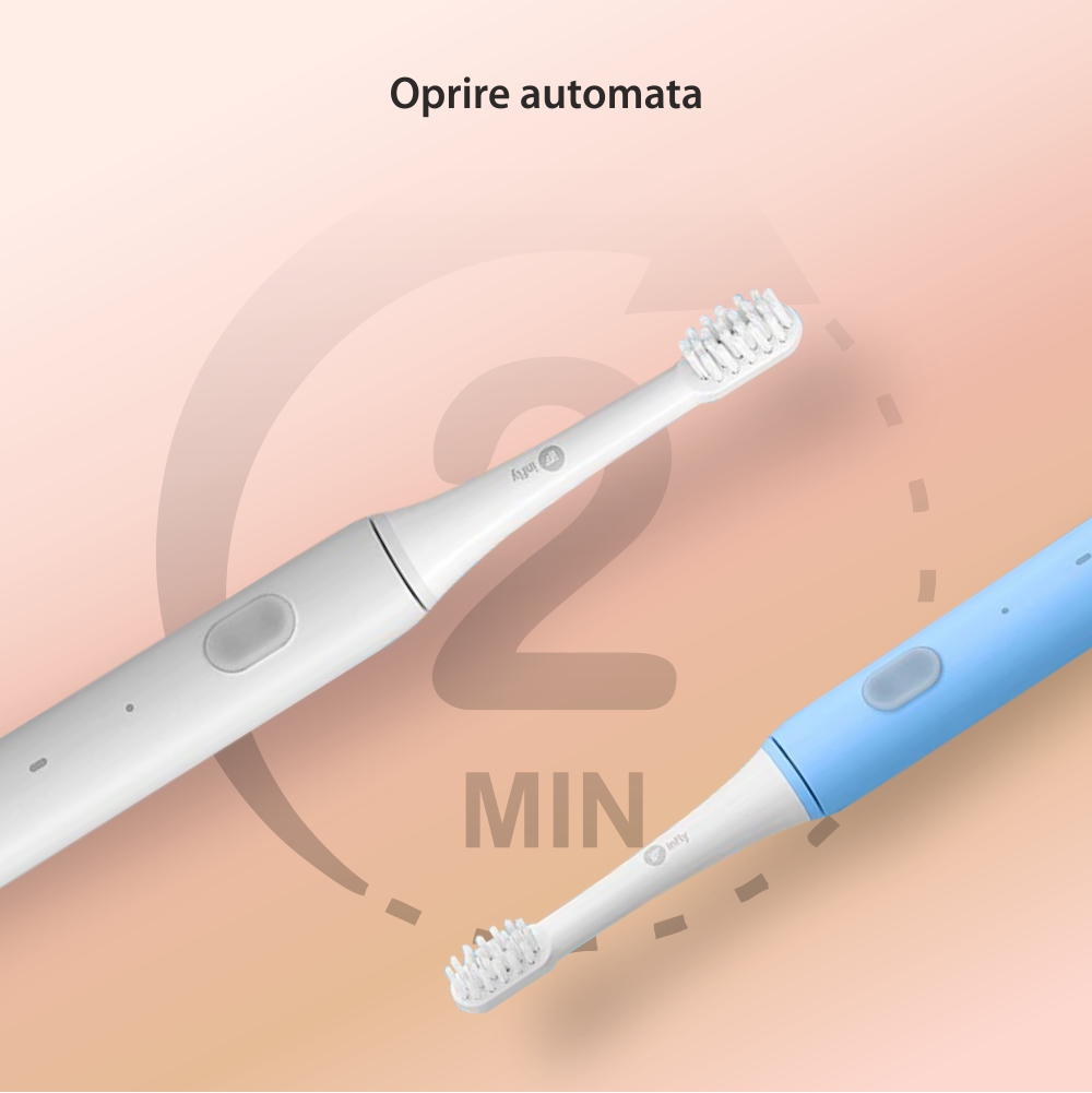 Periuta de dinti electrica Sonic Infly, Baterie 320 mAh, Impermeabila IPX7, Incarcare USB