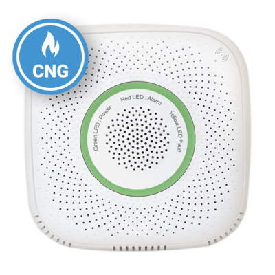 Senzor detector de gaz natural comprimat Shelly Gas CNG, Wireless, Alarma 70 dB, Notificari aplicatie