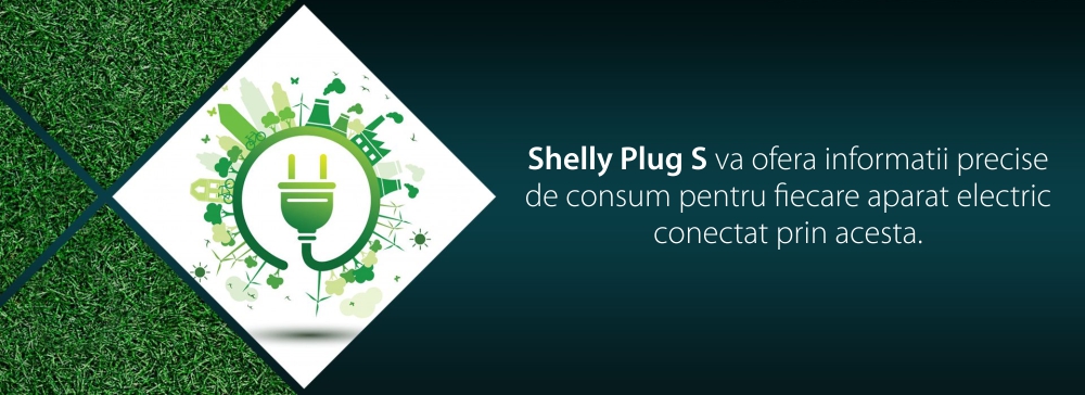 Priza Shelly Plug S, Wi-Fi, 2500 W, Monitorizare consum, Programare, Alb