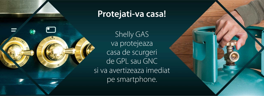 Senzor detector de gaz petrolier lichefiat Shelly Gas LPG, Wireless, Alarma 70 dB, Notificari aplicatie