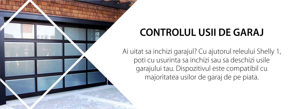 Releu inteligent pentru automatizari Shelly 1, Wi-Fi, Control aplicatie, Compatibil cu Amazon Alexa & Google Assistant