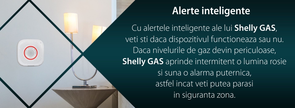 Senzor detector de gaz petrolier lichefiat Shelly Gas LPG, Wireless, Alarma 70 dB, Notificari aplicatie