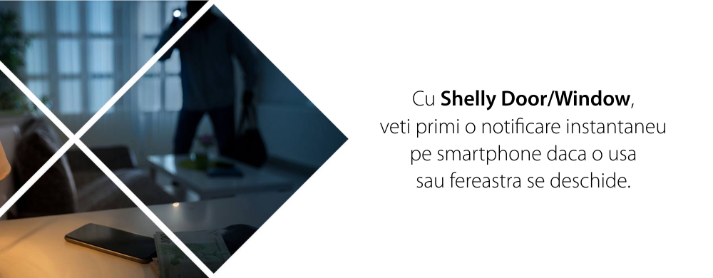 Senzor pentru usa / fereastra Shelly Door Window 2, Conectare Wi-Fi, Senzor lumina