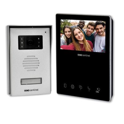 Videointerfon cu fir SCS Sentinel VisioKit 4.3 Display tactil color 4.3 inch, Vedere nocturna, 10 Melodii