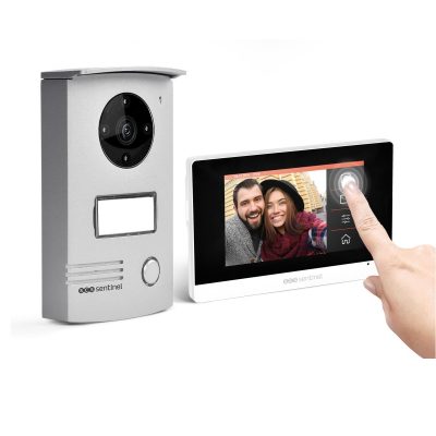 Videointerfon cu fir SCS Sentinel VISIODOOR 4.3+, Ecran tactil de 4.3 inch, Monitorizare video cu unghi de 120°