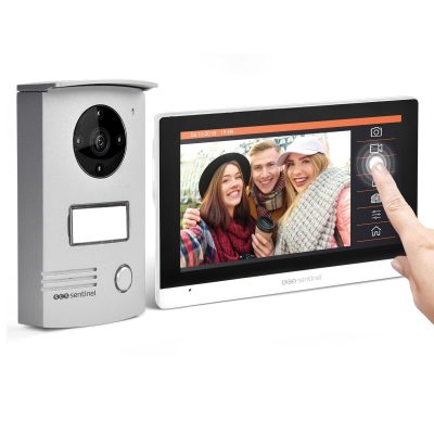 Videointerfon cu fir SCS Sentinel VISIODOOR 7+, Ecran tactil de 7 inch, Monitorizare video cu unghi de 120°