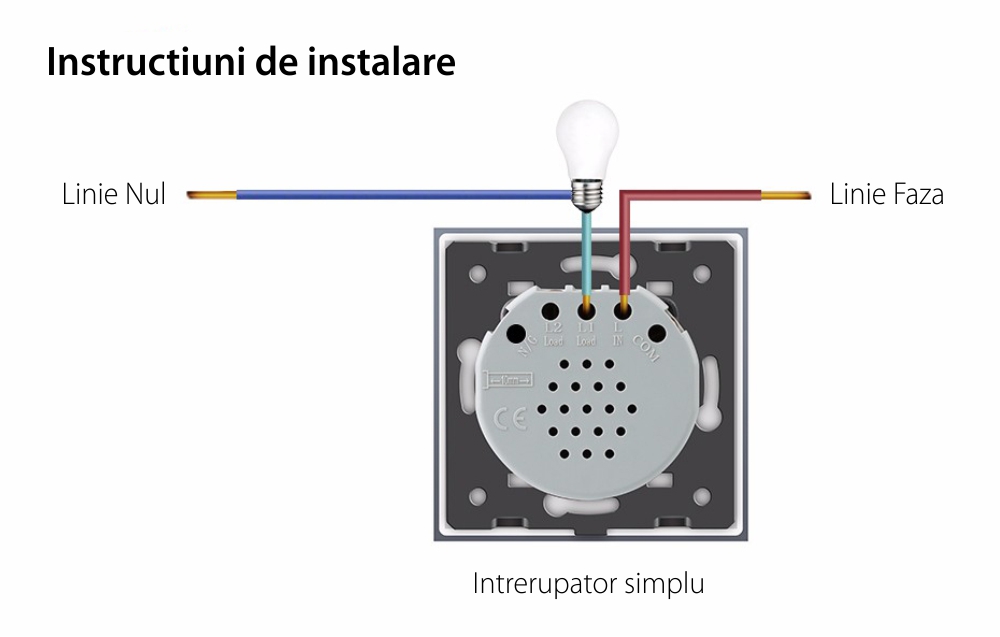 Intrerupator triplu cu touch Livolo din sticla, Protocol ZigBee, Control de pe telefonul mobil