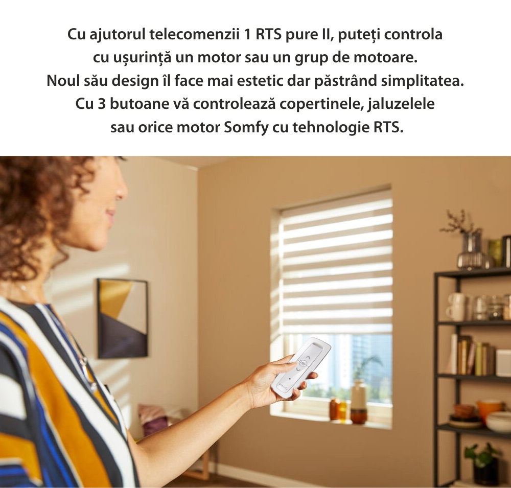 Telecomanda Somfy Situo 1 RTS Pure II EE, Pentru control echipamente si grupuri