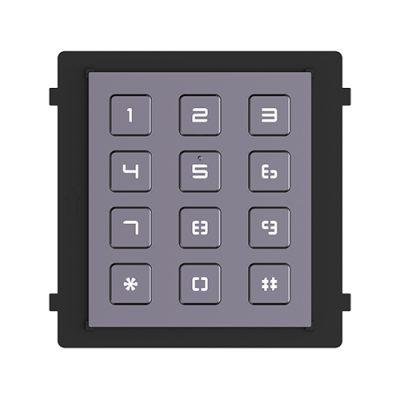 Modul tastatura HikVision DS-KD-KP, Pentru interfon modular, 12 Taste iluminate, Embedded Linux