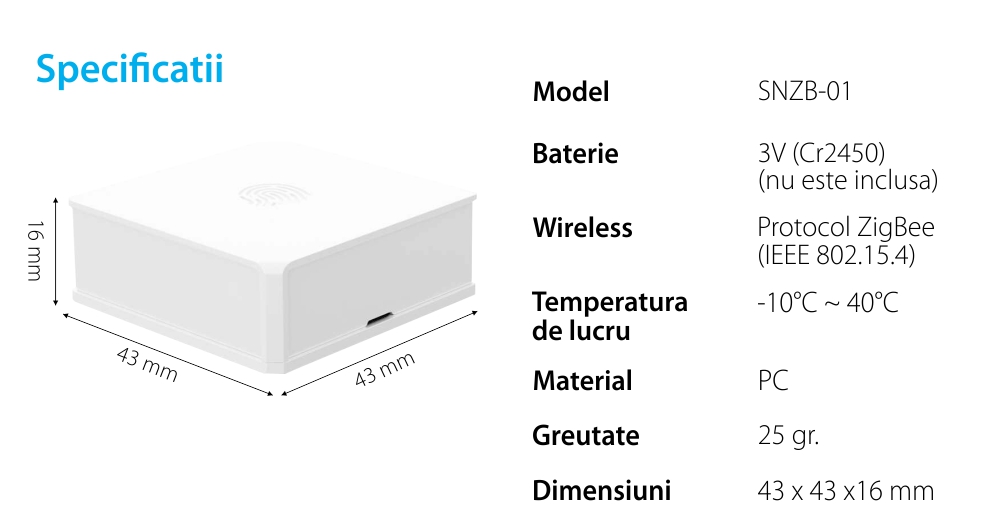 Comutator inteligent wireless Sonoff, Protocol ZigBee, Control aplicatie