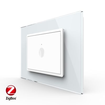 Intrerupator simplu cu touch Livolo cu rama din sticla, protocol ZigBee, standard Italian – Serie noua