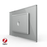 Intrerupator simplu cu touch Livolo cu rama din sticla, protocol ZigBee, standard Italian – Serie noua