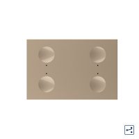 Modul intrerupator cvadruplu cap scara / cap cruce cu touch Livolo standard Italian, Serie noua culoare aurie