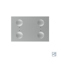 Modul intrerupator cvadruplu cap scara / cap cruce cu touch Livolo standard Italian, Serie noua culoare gri