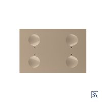 Modul intrerupator cvadruplu wireless cu touch Livolo standard Italian, Serie noua culoare aurie