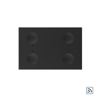 Modul intrerupator cvadruplu wireless cu touch Livolo standard Italian, Serie noua culoare neagra