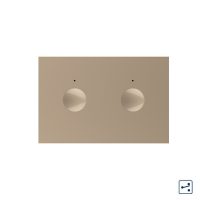 Modul intrerupator dublu cap scara / cap cruce cu touch Livolo standard Italian, Serie noua culoare aurie