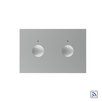 Modul intrerupator dublu wireless cu touch Livolo standard Italian, Serie noua culoare gri