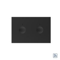 Modul intrerupator dublu wireless cu touch Livolo standard Italian, Serie noua culoare neagra