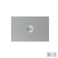 Modul intrerupator simplu cap scara / cap cruce wireless cu touch Livolo standard Italian, Serie noua culoare gri