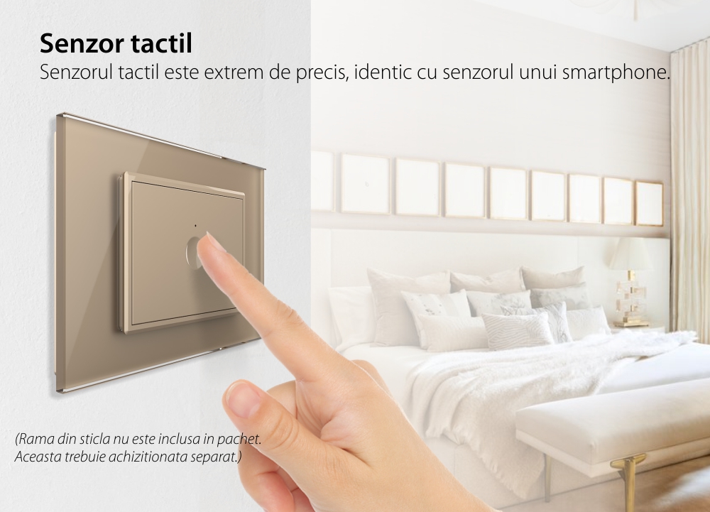 Modul intrerupator simplu cu touch Livolo standard Italian, Serie noua