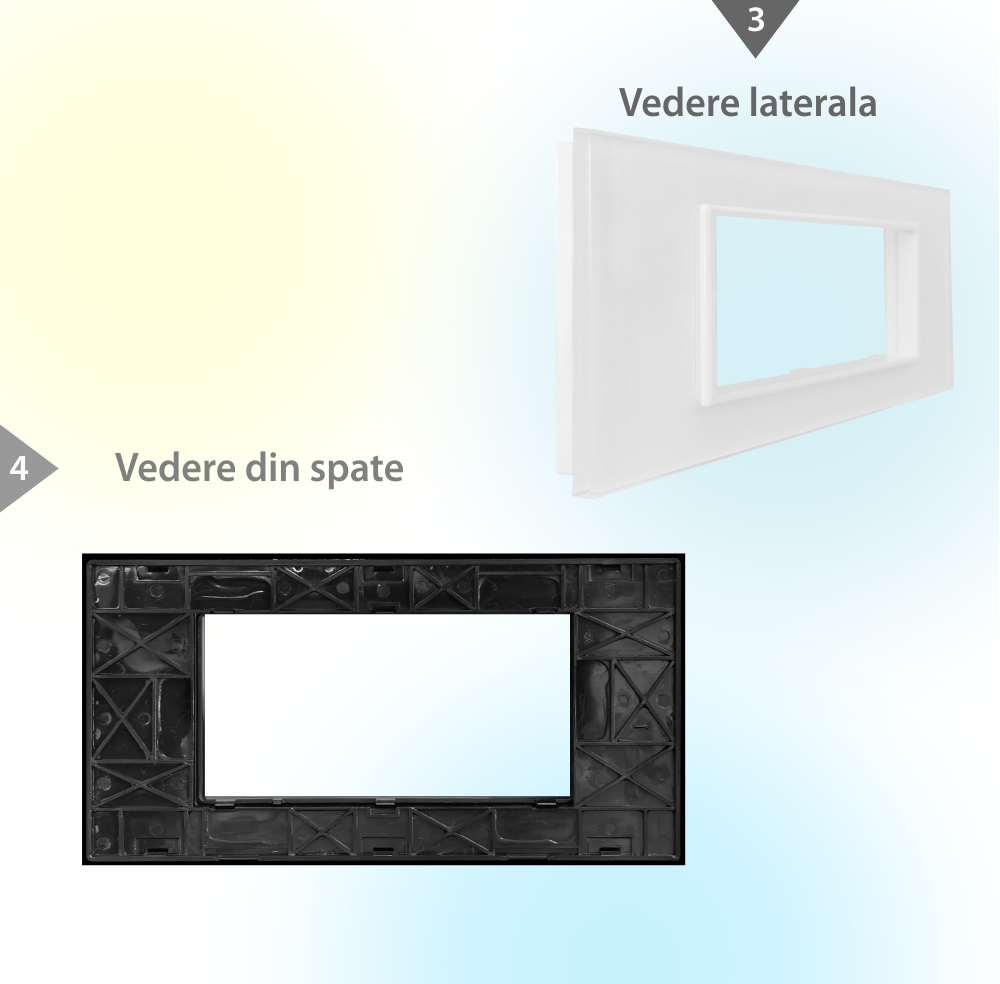 Rama din sticla Livolo 4 module – Serie noua