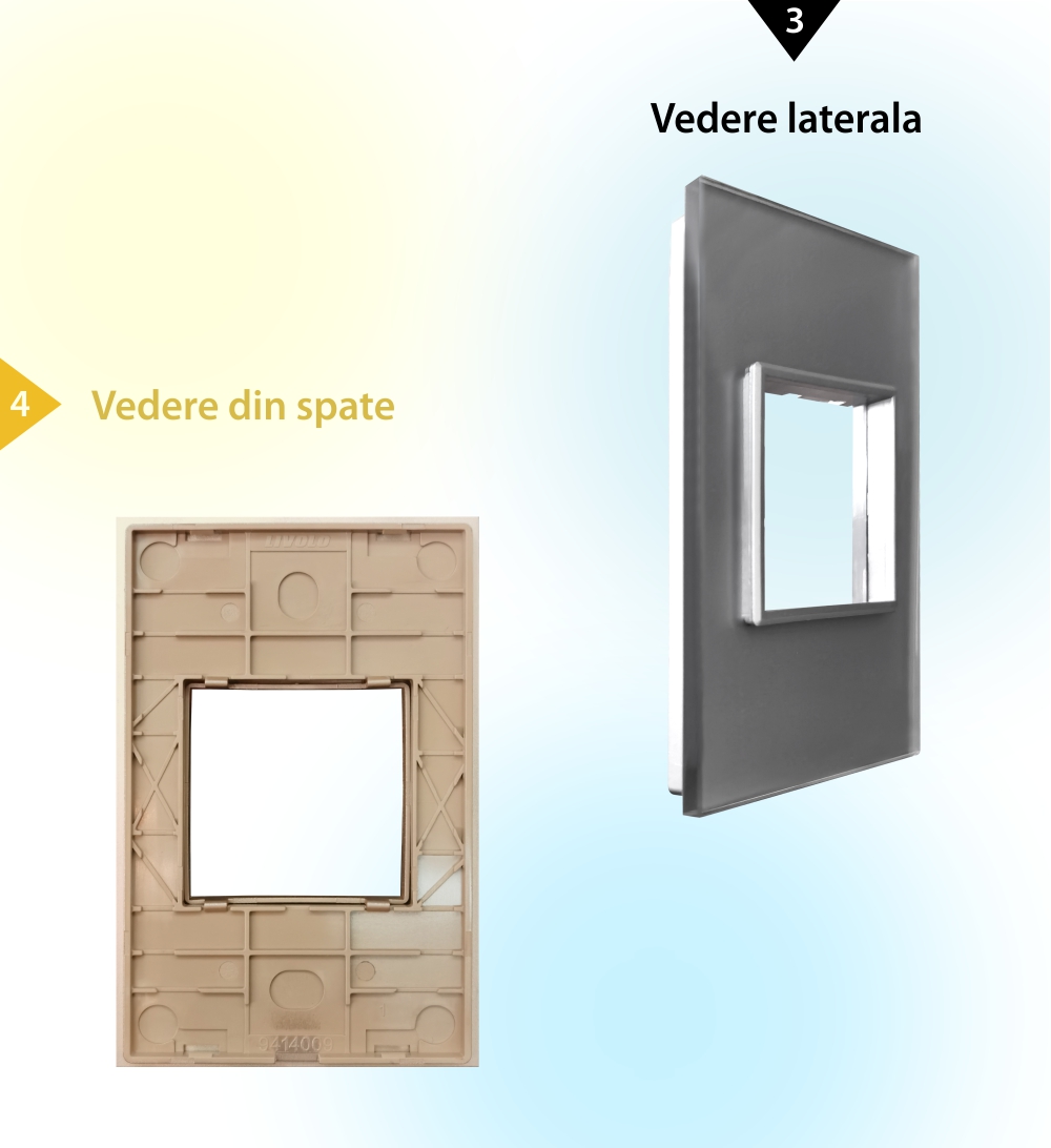 Rama din sticla Livolo standard Italian 2 module – Serie noua