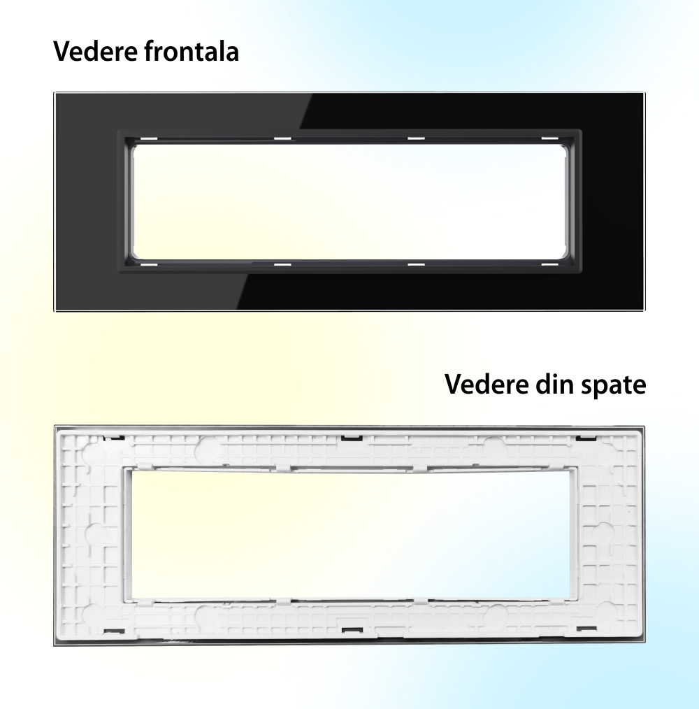 Rama din sticla Livolo standard Italian 6/7 module – Serie noua