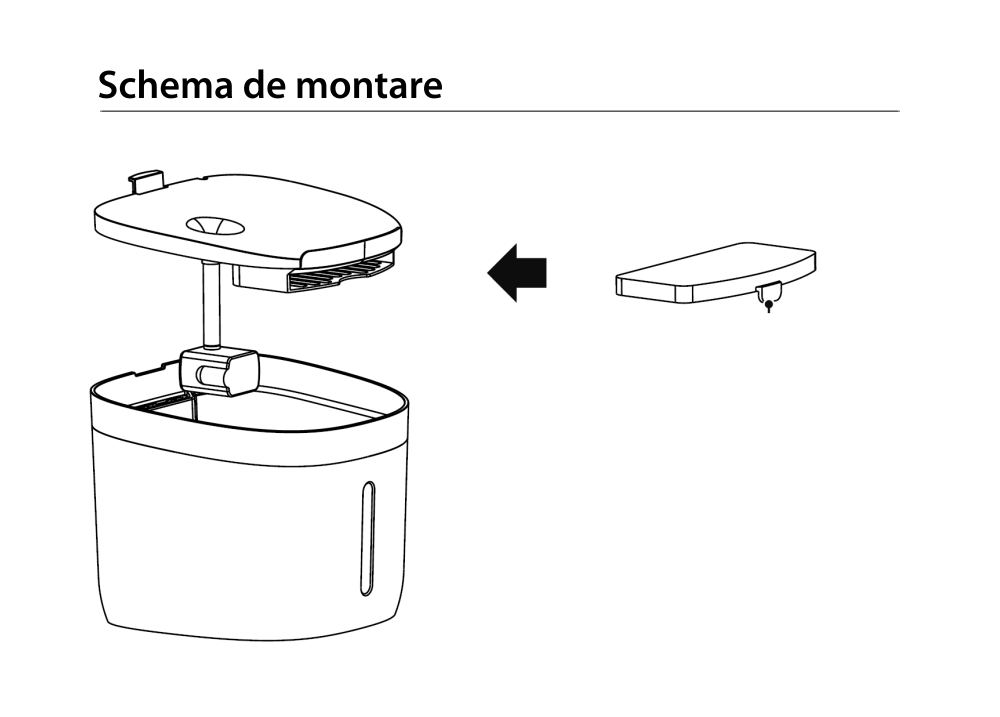 Set 2 filtre de rezerva pentru Dispenserul de apa pentru animale Petoneer Fresco Mini