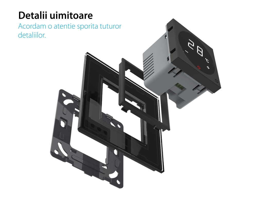 Modul termostat Livolo pentru sisteme de incalzire electrice – Serie noua