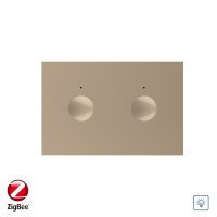 Modul intrerupator cu variator dublu cu touch Livolo standard Italian, protocol ZigBee, Serie noua culoare aurie