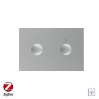 Modul intrerupator cu variator dublu cu touch Livolo standard Italian, protocol ZigBee, Serie noua culoare gri