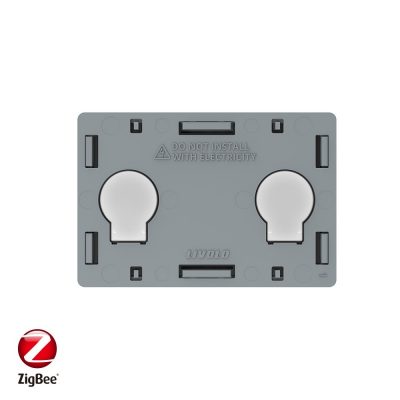 Modul intrerupator dublu cu touch Livolo, protocol ZigBee, standard Italian