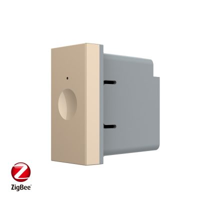 Modul intrerupator simplu cu touch Livolo 1M, protocol ZigBee, standard Italian, Serie noua culoare aurie