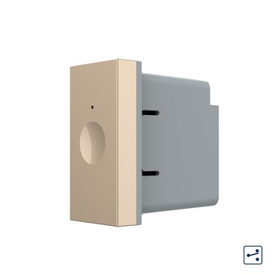 Modul intrerupator simplu cap scara / cruce cu touch Livolo 1M standard Italian, Serie noua culoare aurie