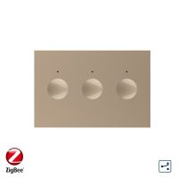 Modul intrerupator triplu cap scara / cap cruce cu touch Livolo, protocol ZigBee, standard Italian, Serie noua