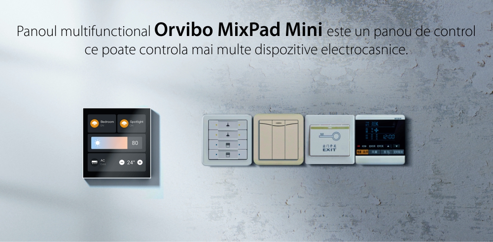 Panou multifunctional inteligent Orvibo MixPad Mini, Wi-Fi, Display 4″, Control vocal / aplicatie