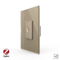 Intrerupator Simplu Cap Scara / Cruce cu Touch Livolo cu Rama Din Sticla 1M, Zigbee – Serie Noua